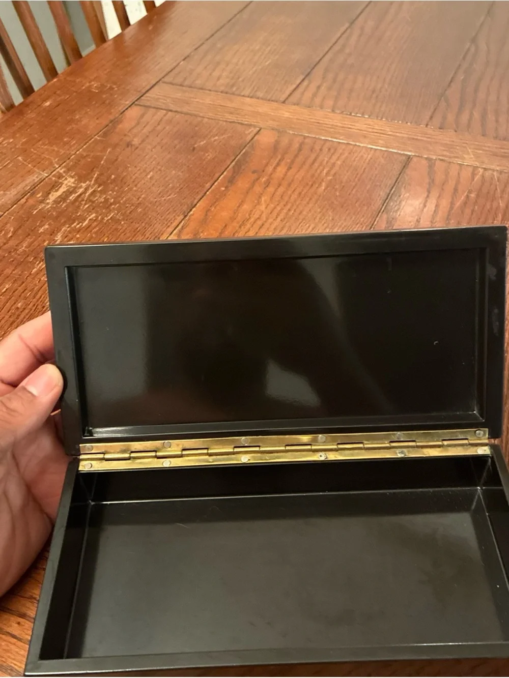 Couroc Of Monterey Jewelry Trinket Box Black Wood Inlaid Eagle Vintage